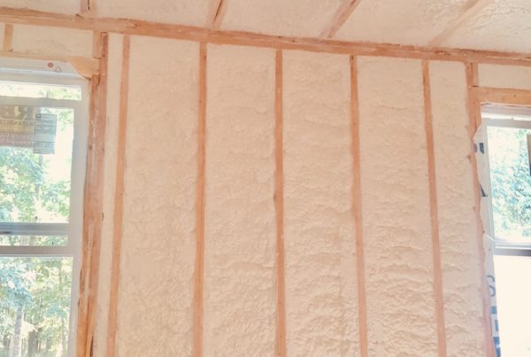 a wall with insulation